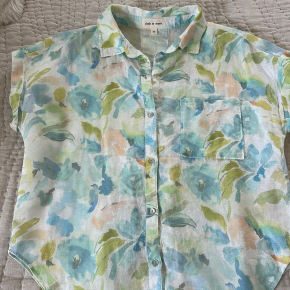 Cloth & Stone Linen Floral Print Shirt - Picture 2 of 6